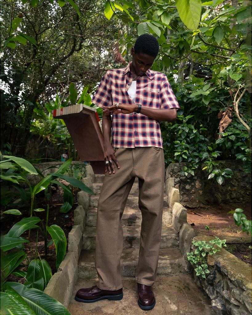 Relaxed Denim Jeans (Brown)