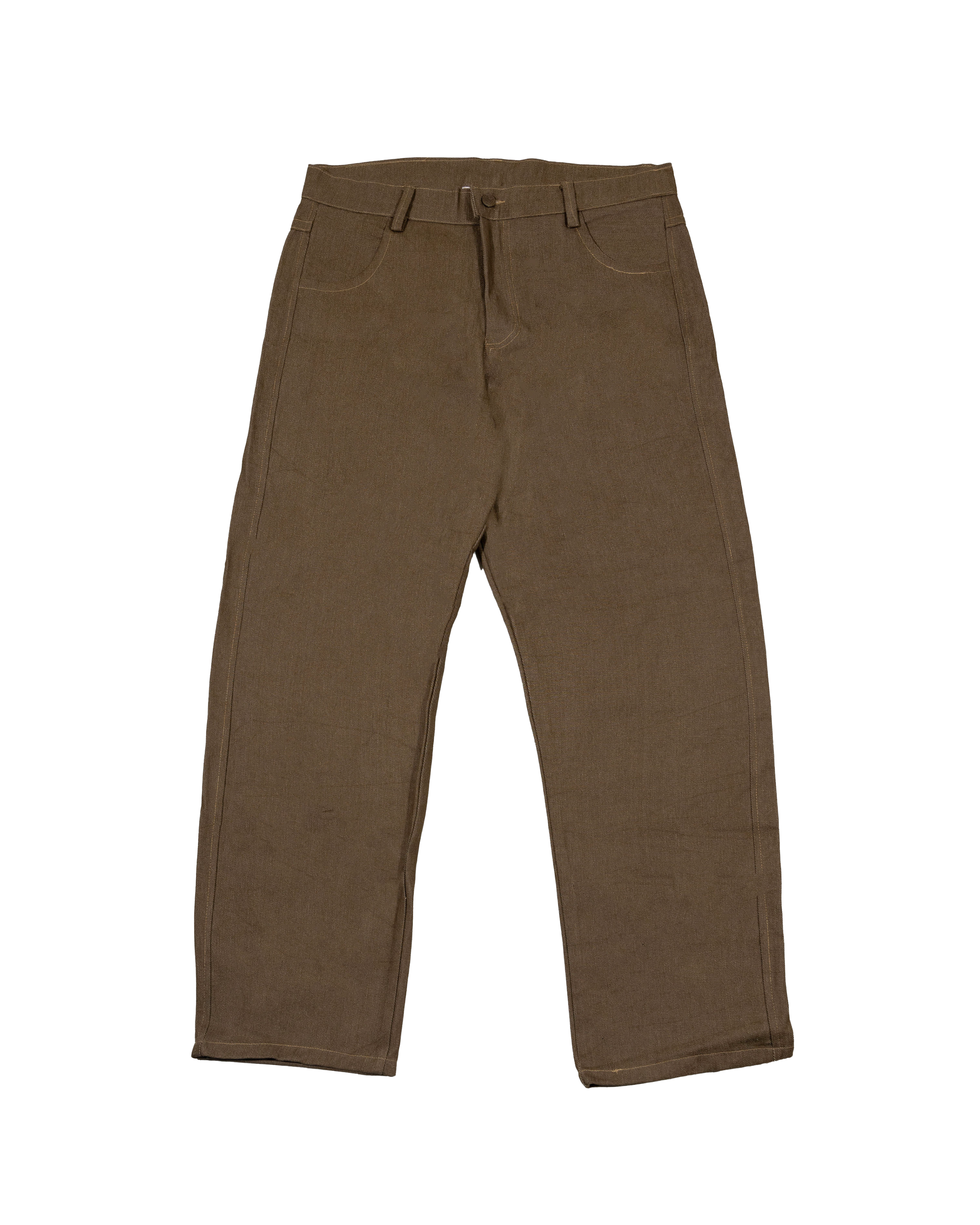 Relaxed Denim Jeans (Brown)